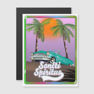 Carte Magnétique affiche de voyage Sancti Spiritus Cuba.