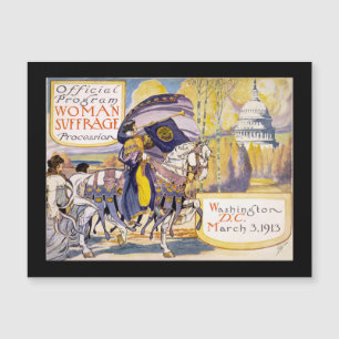 Carte Magnétique Affiche vintage du suffrage féminin