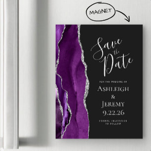 Carte Magnétique Agate Purple Silver Dark Magnetic Enregistrer la d