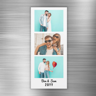Carte Magnétique Aimant à frigo à deux prises photo personnalisé