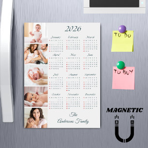 Carte Magnétique Aimant de calendrier personnalisé avec collage de