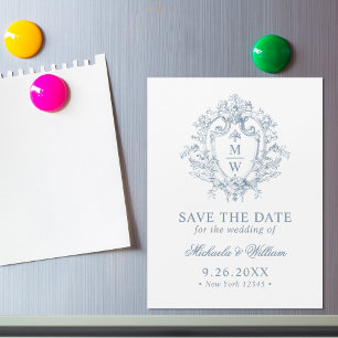 Carte Magnétique Aimant de conservation de date de mariage à monogr