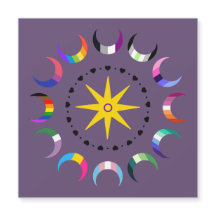 Aimant de croissants de fierté queer
