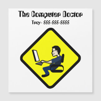 Carte Magnétique Aimant de docteur informatique modifiable