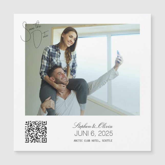 Carte Magnétique Aimant de mariage personnalisé avec photo pour ann (Devant)