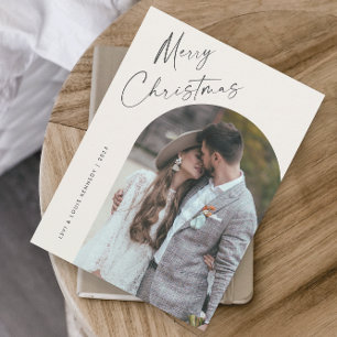 Carte Magnétique Aimant de Noël à photo d'arche bohème avec écritur