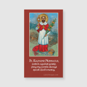Carte Magnétique Aimant de prière de St Raymond Nonnatus