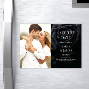 Carte Magnétique Aimant de sauvegarde de date de mariage Rose de mi