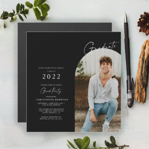 Carte Magnétique Aimant d'invitation de graduation photo minimalist