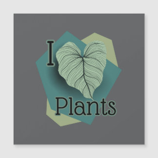 Carte Magnétique aimant I Heart Plants