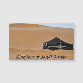 Carte Magnétique Aimant noir de tente de l'Arabie Saoudite de