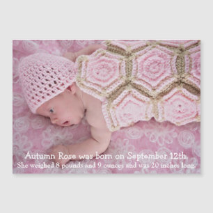 Carte Magnétique Aimant pour annonce de naissance personnalisée