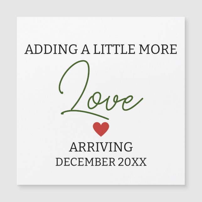 Carte Magnétique Ajouter un peu plus d'amour grossesse sans sexe (Devant)