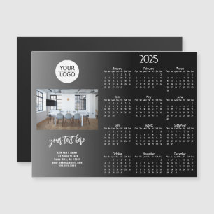Carte Magnétique Ajouter votre logo 2025 Calendrier Société Photo