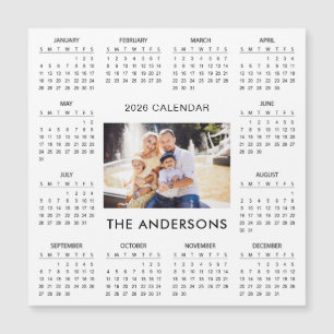 Carte Magnétique Ajoutez votre propre calendrier photo de famille 2