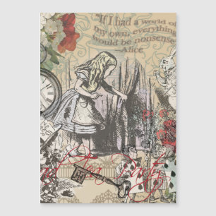 Carte Magnétique Alice au pays des merveilles Rideau Art classique