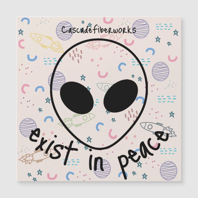 Carte Magnétique Alien space branded Magnetic Card (Devant)