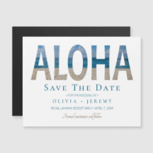 Aloha Hawaiian Beach Wedding Enregistrer La Date