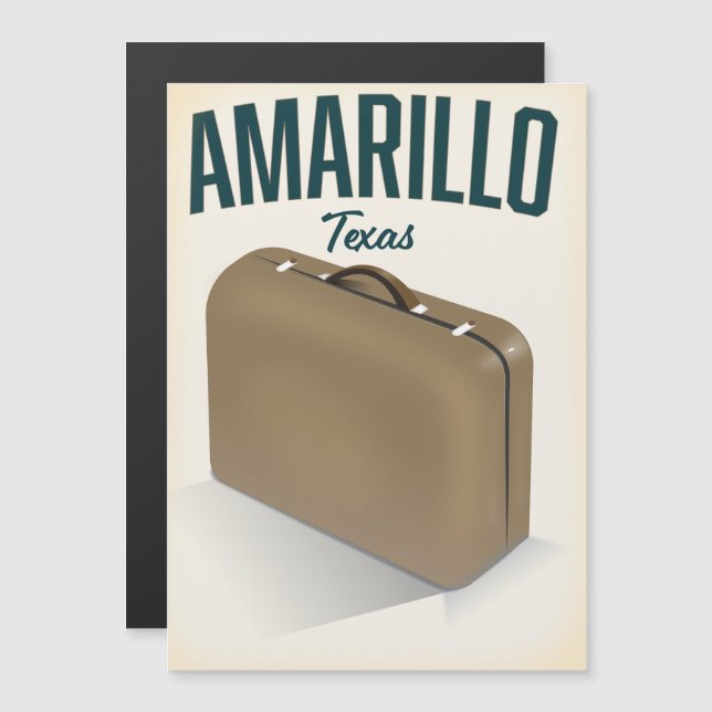 Carte Magnétique Amarillo texas affiche voyage (Devant / Derrière)
