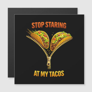 Carte Magnétique Amateur de tacos drôle arrêtez de regarder