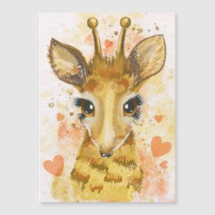 Carte Magnétique Amoureux de girafe Girafe adorable