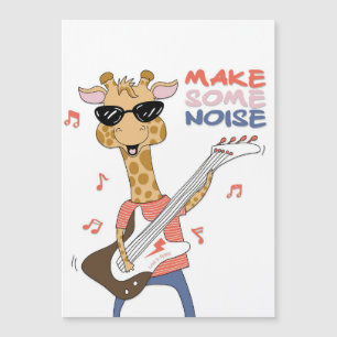 Carte Magnétique Amoureux de girafe Girafe Guitare Faire du bruit