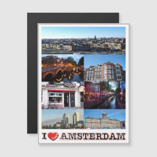 Carte Magnétique Amsterdam - Hollande - I Love -