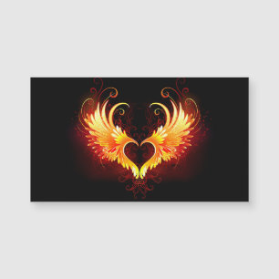 Carte Magnétique Angel Fire Heart with Wings