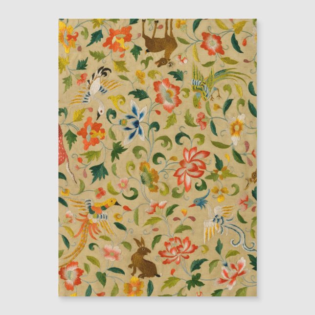 Carte Magnétique Animal Antique Cheval Oiseau Deer Rabbit (Devant)