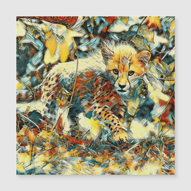 Carte Magnétique AnimalArt_Cheetah_07 (Devant)