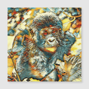 Carte Magnétique AnimalArt_Gorilla_005