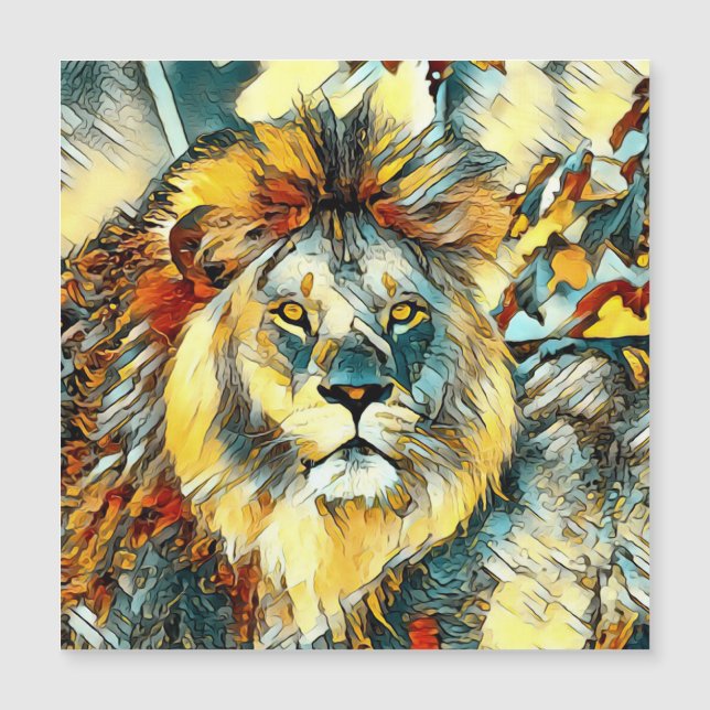 Carte Magnétique AnimalArt_Lion_001 (Devant)
