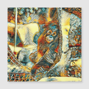 Carte Magnétique AnimalArt_OrangUtan_005