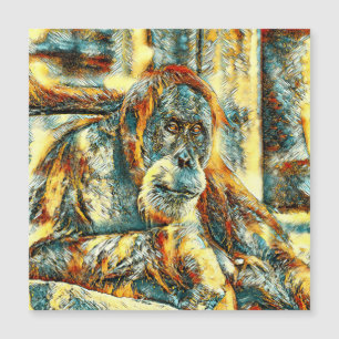 Carte Magnétique AnimalArt_OrangUtan_018