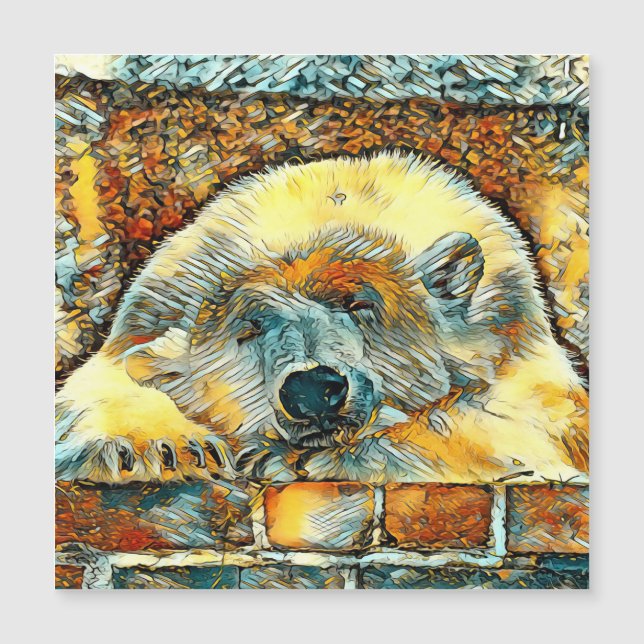 Carte Magnétique AnimalArt_Ours_008 (Devant)