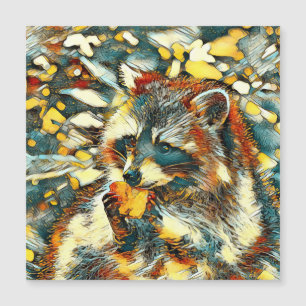 Carte Magnétique AnimalArt_Raccoon_001