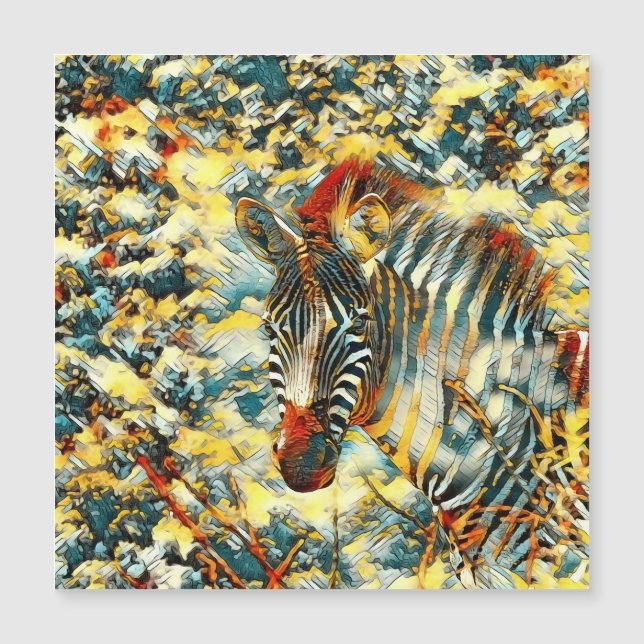 Carte Magnétique AnimalArt_Zebra_07 (Devant)