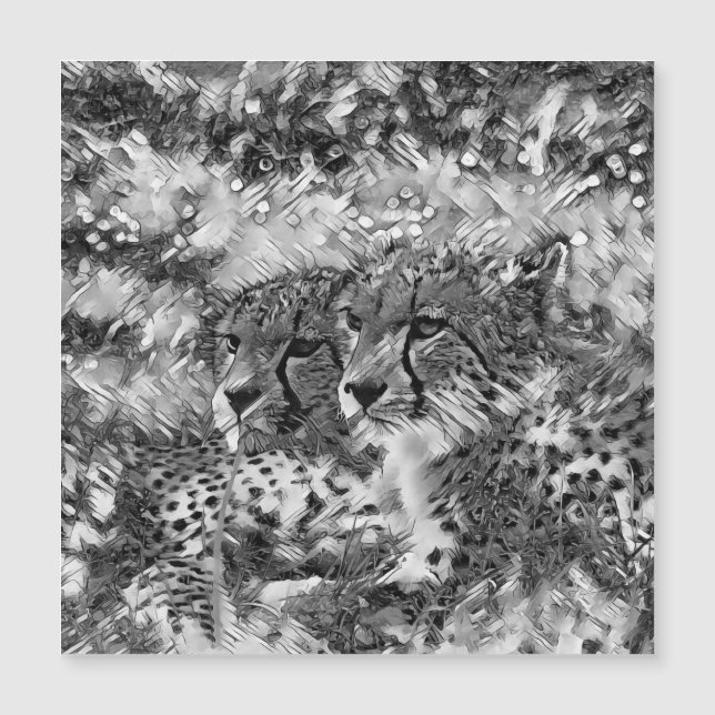 Carte Magnétique AnimalArtBW_Cheetah_003 (Devant)