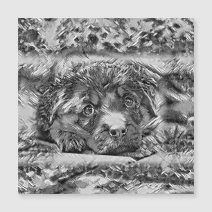 Carte Magnétique AnimalArtBW_Dog_001