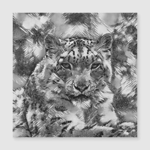 Carte Magnétique AnimalArtBW_Leopard_001