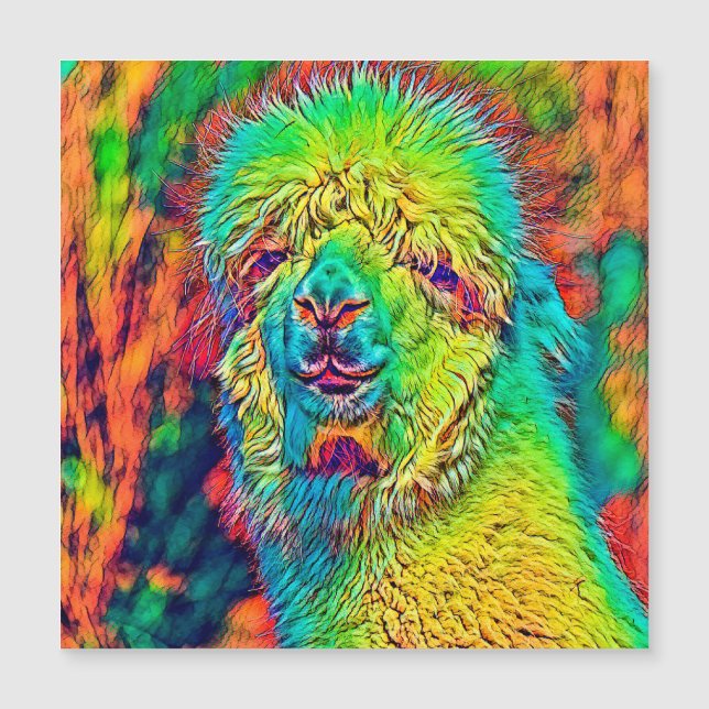 Carte Magnétique AnimalColor_Alpaca_005 (Devant)