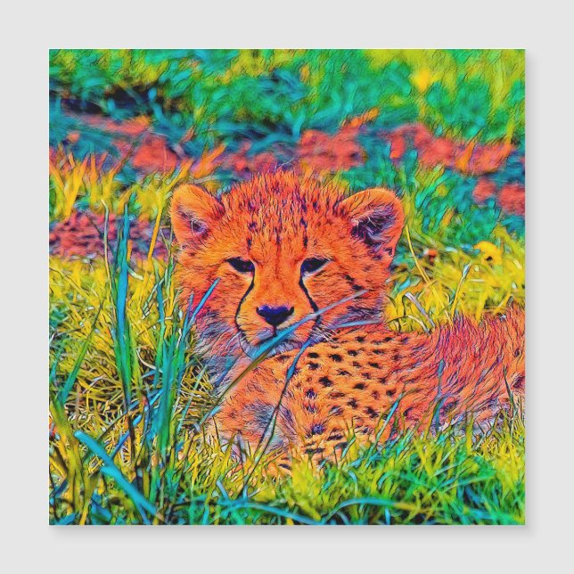 Carte Magnétique AnimalColor_Cheetah_017 (Devant)