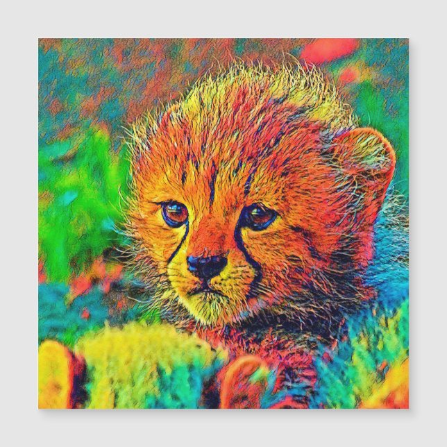 Carte Magnétique AnimalColor_Cheetah_018 (Devant)