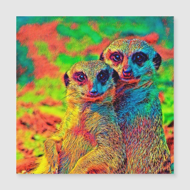 Carte Magnétique AnimalColor_Meerkat_002 (Devant)
