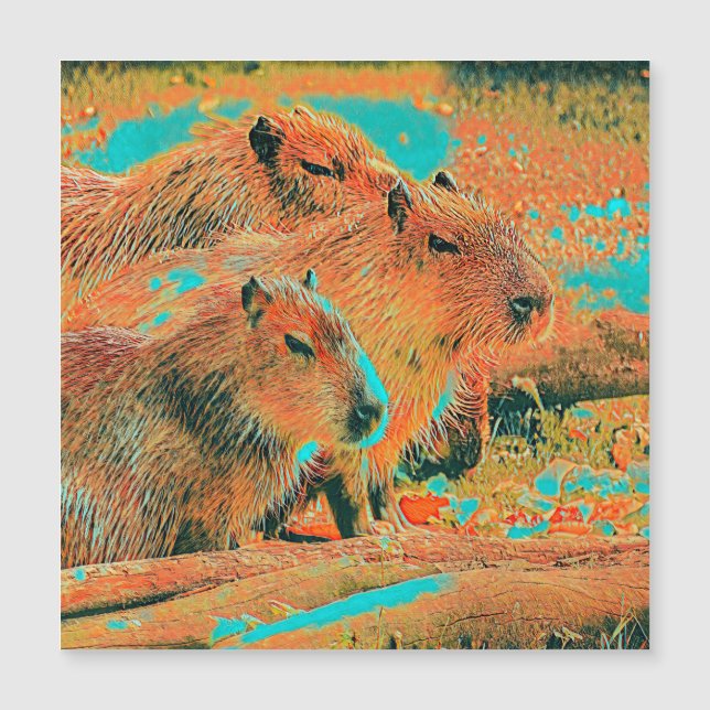 Carte Magnétique AnimalMix_Capybara_006 (Devant)