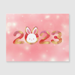 Carte Magnétique Année du lapin 2023, Nouvel An chinois,