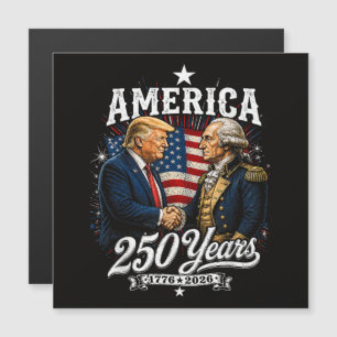 Carte Magnétique Anniversaire de l'Amérique 250e Trump Washington