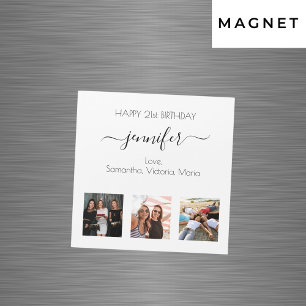 Carte Magnétique Anniversaire photo meilleurs amis aimant