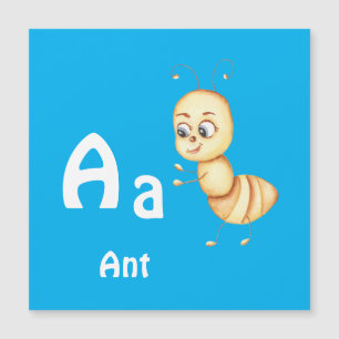 Carte Magnétique Ant personnaliser ABC : Lettre A - Ajouter votre n
