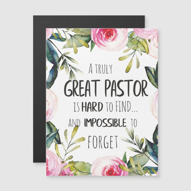 Carte Magnétique Appréciation du pasteur Cadeau Pastor Merci citati (Devant / Derrière)